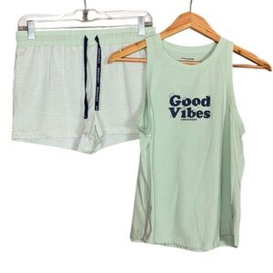 Life Is Good pajama set “Good Vibes” Tank and shorts Size Small